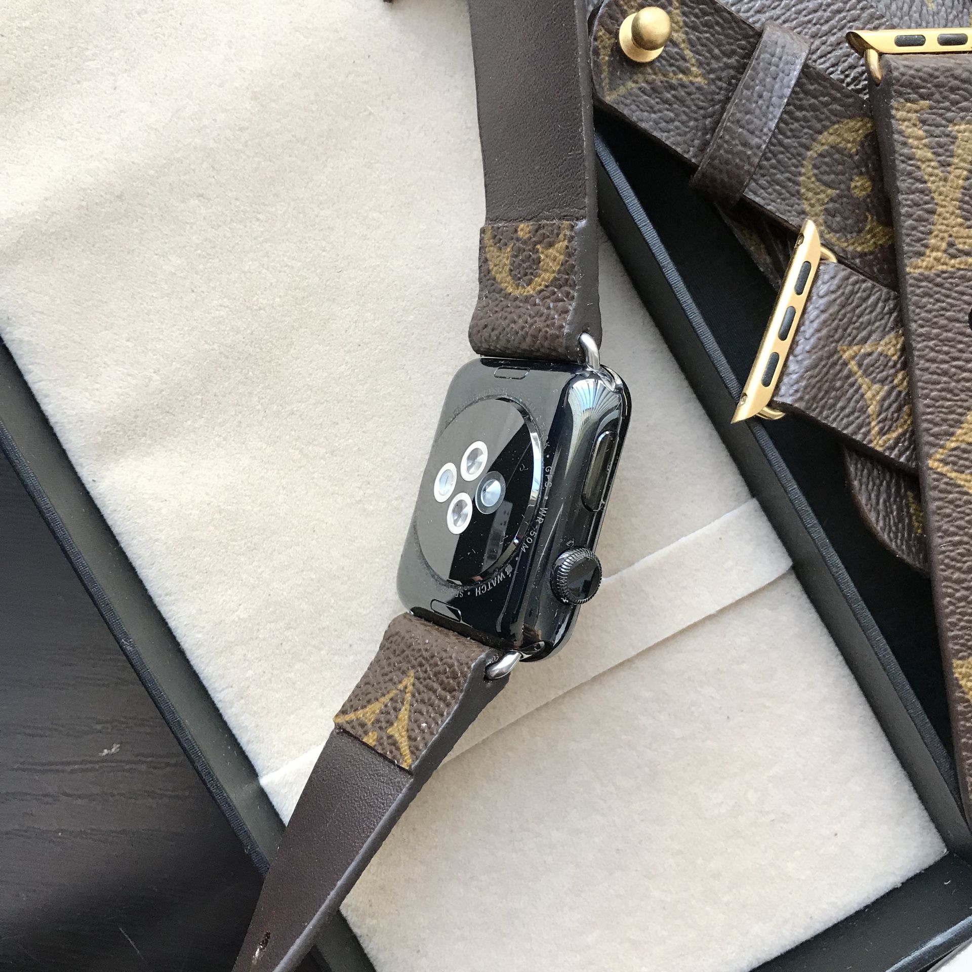 Authentic Louis Vuitton Gucci Burberry Canvas Apple Watch Band Strap  Handmade from Bag for Sale in Los Angeles, CA - OfferUp