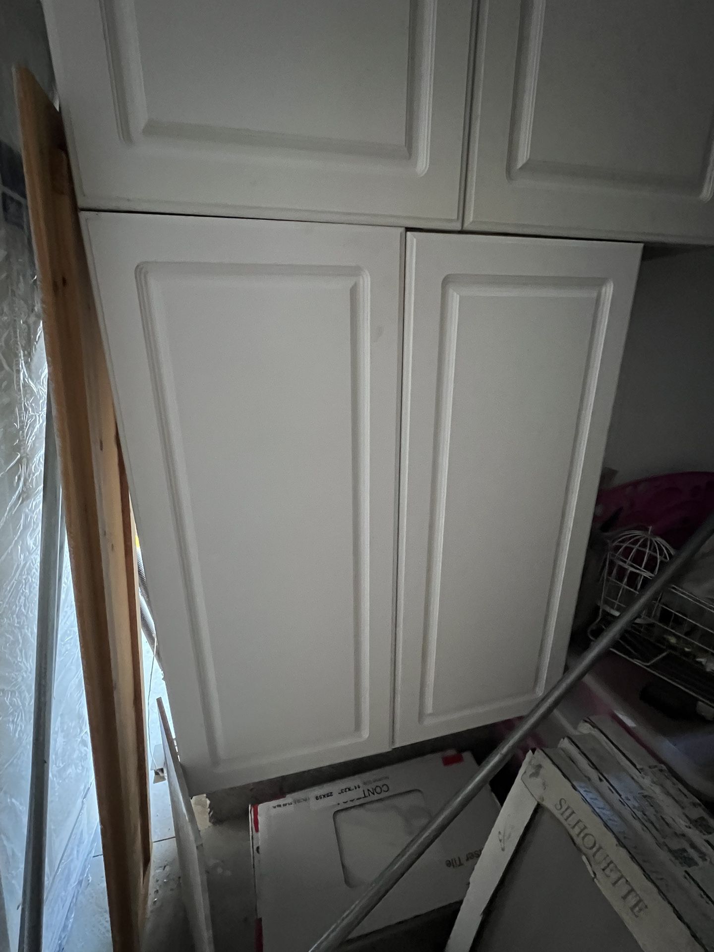 White Cabinet For Kitchen, Laundry Or Garage 