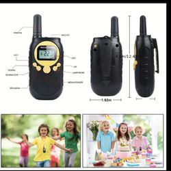 Rechargeable Walkie Talkies For Adults Long Range 5 Miles USB Charger 22CH VOX Flashlight LCD FRS Two Ways Radio Rechargeable Li-ion Battery 2 Packs F