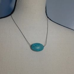 Silver and Turquoise Statement Necklace 