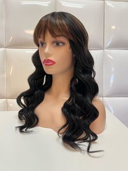 Synthetic hair wig-gold/dark brown -Cosplay Halloween dress up costume-$45 new-peluca nueva