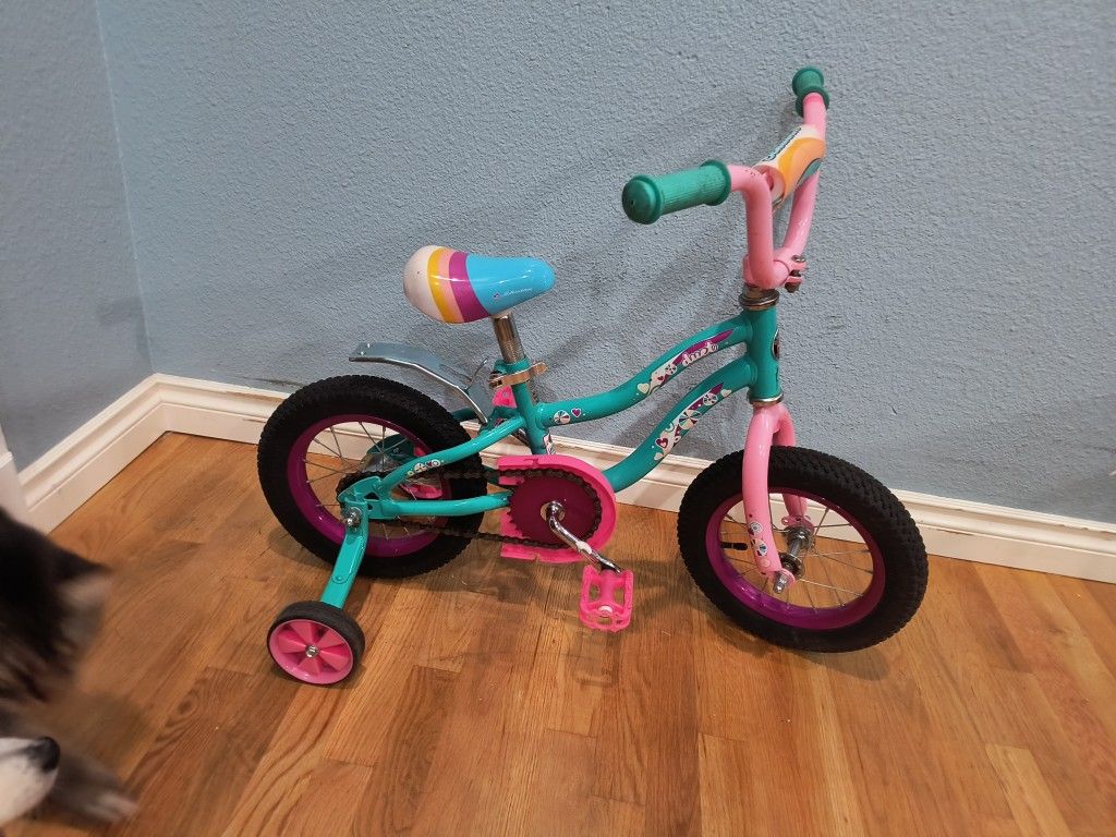 12" Schwinn Duet Girls Bike with Training Wheels