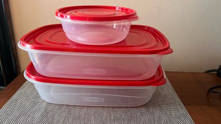 Rubbermaid TakeAlongs Food Storage - Set of 3 Containers with Lids