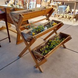 Wood 3-Tiered Plant Stand - $55