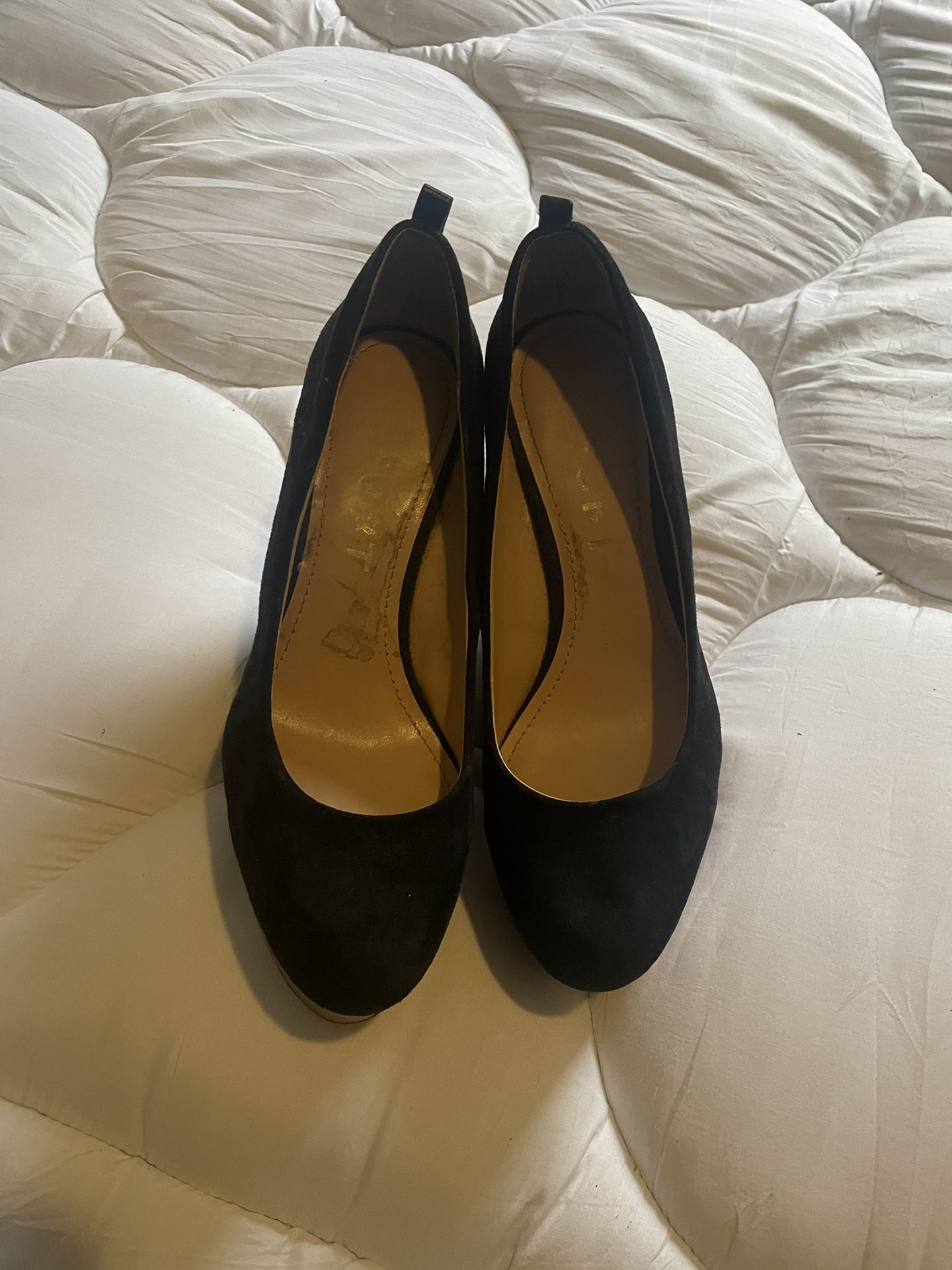 Black Wedge Heels 7.5