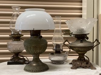 Antique Oil Lamps Electrified