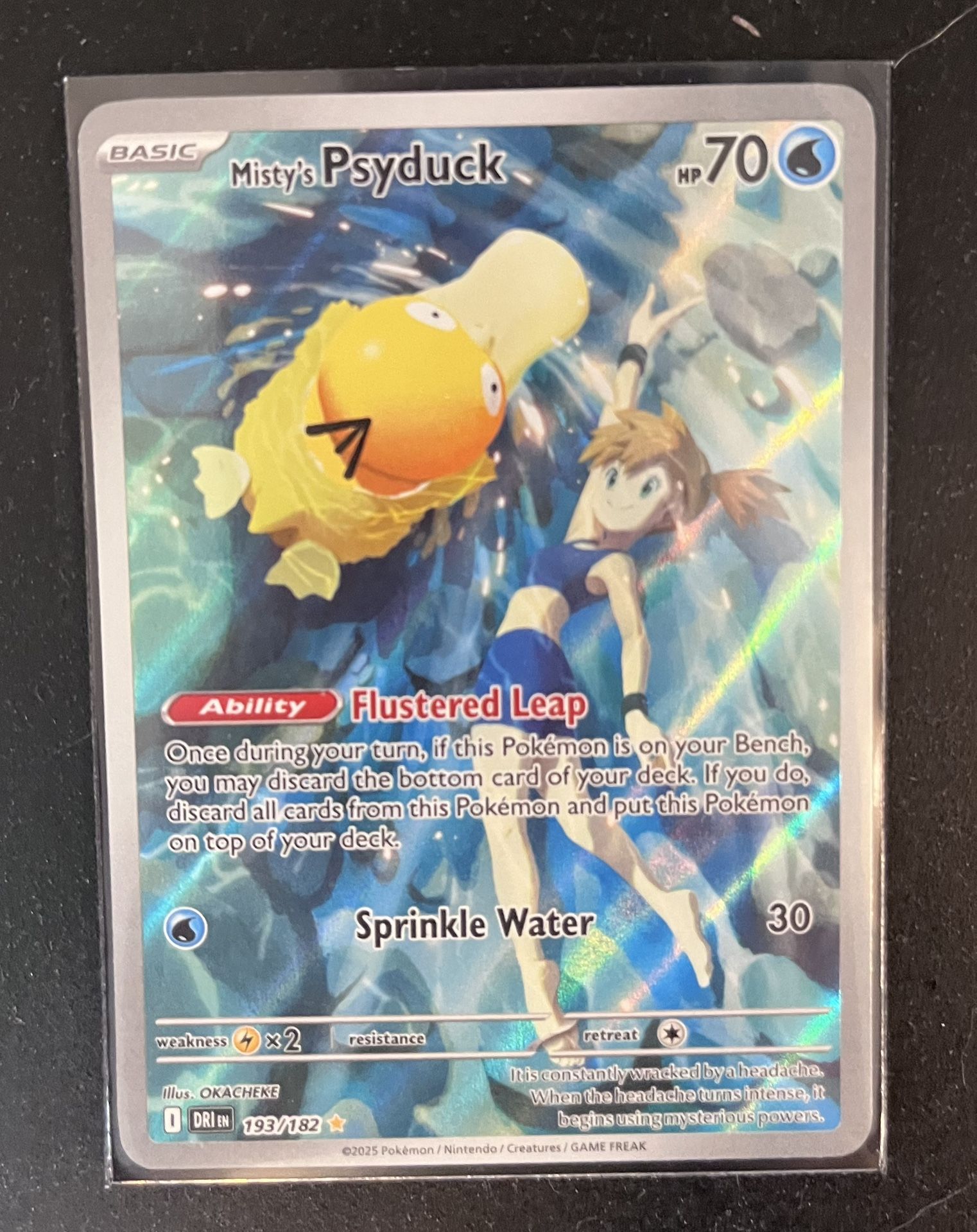 Misty’s Psy Duck Full Art Gold Star Number 193 Out Of 182