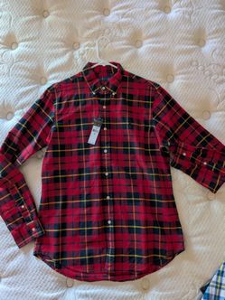 NWT Polo Ralph Lauren
Men's Red Tartan Plaid
Button Down Shirt (Medium)