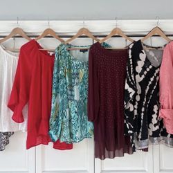 7 Women’s Plus 2X Lot - Tunic Shirt Blouse - Jones NY Torrid INC Sigrid Olson
