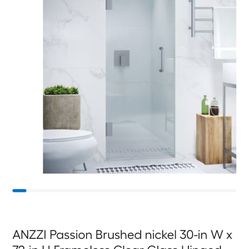 Frameless Hinged Glass Shower Door