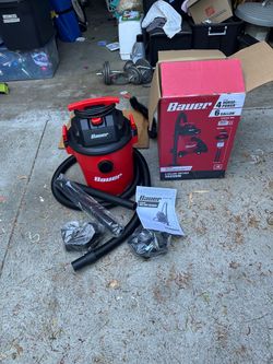 Bauer Shop Vac 6 Gallon Wet/Dry Vacuum (1952E-B6)