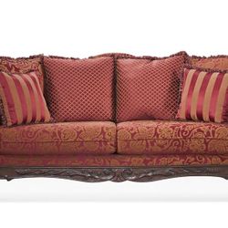 Royal Red Sofa! Other Couch And Love Seat Deals Available