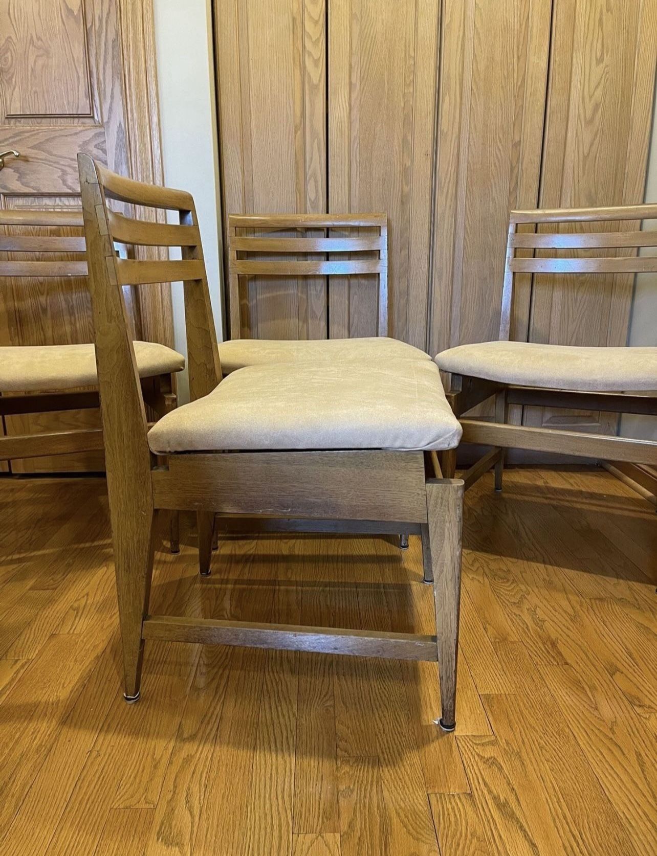 Set Of 4 Mid Century Danish Teak Dining Chairs