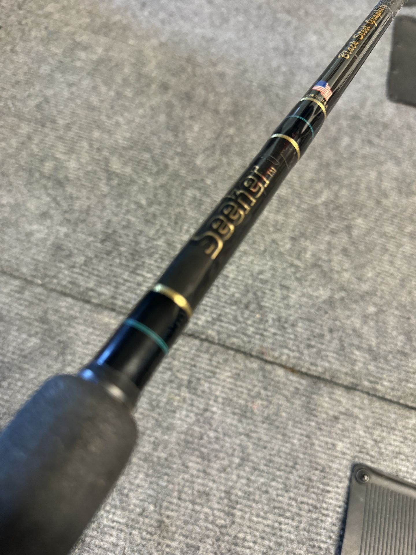 Seeker Black Steel Fishing Rod