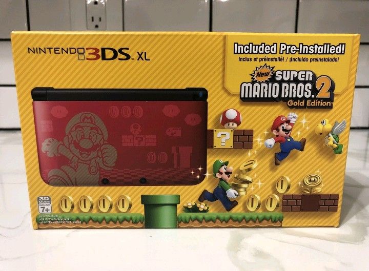 Sealed Nintendo 3ds XL Super Mario Bros. 2 Handheld Console