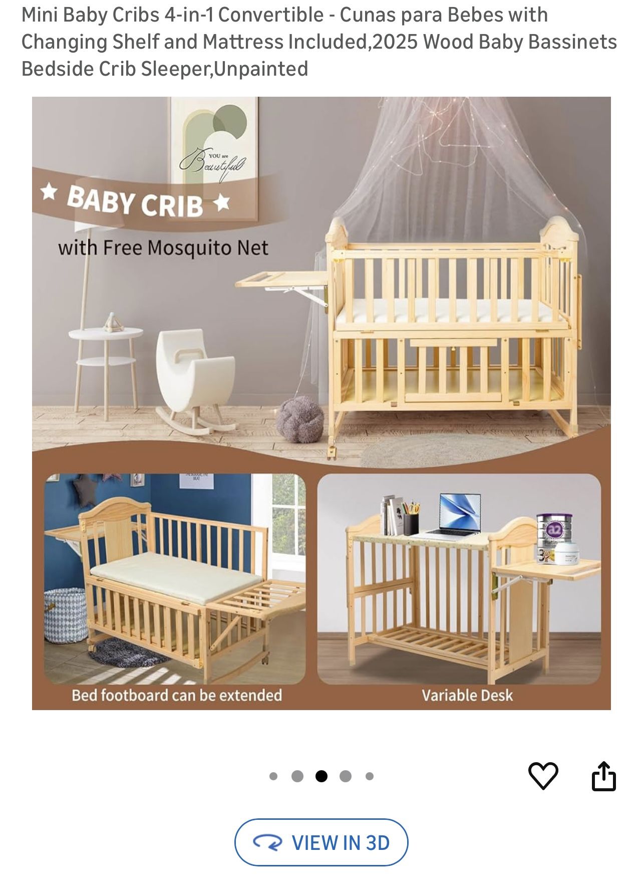 Baby Crib And With New Mattress