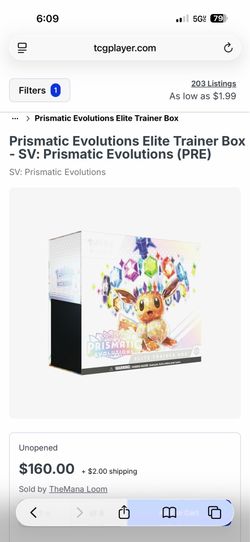 Pokemon TCG Prismatic Evolution Elite Trainer Box (ETB)