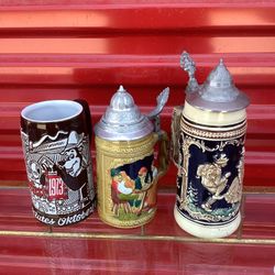 Vintage Steins & Hamms Beer Mug