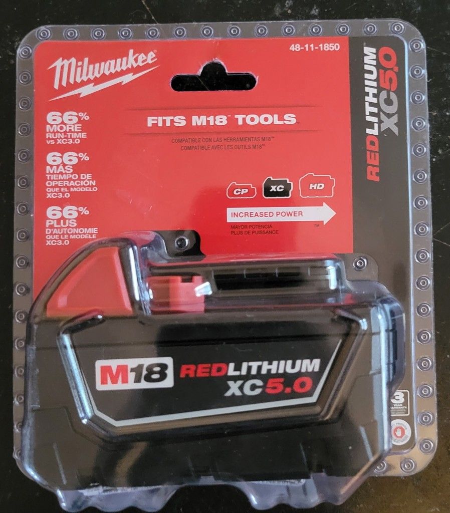 Milwaukee M18 5.0 Batteries
