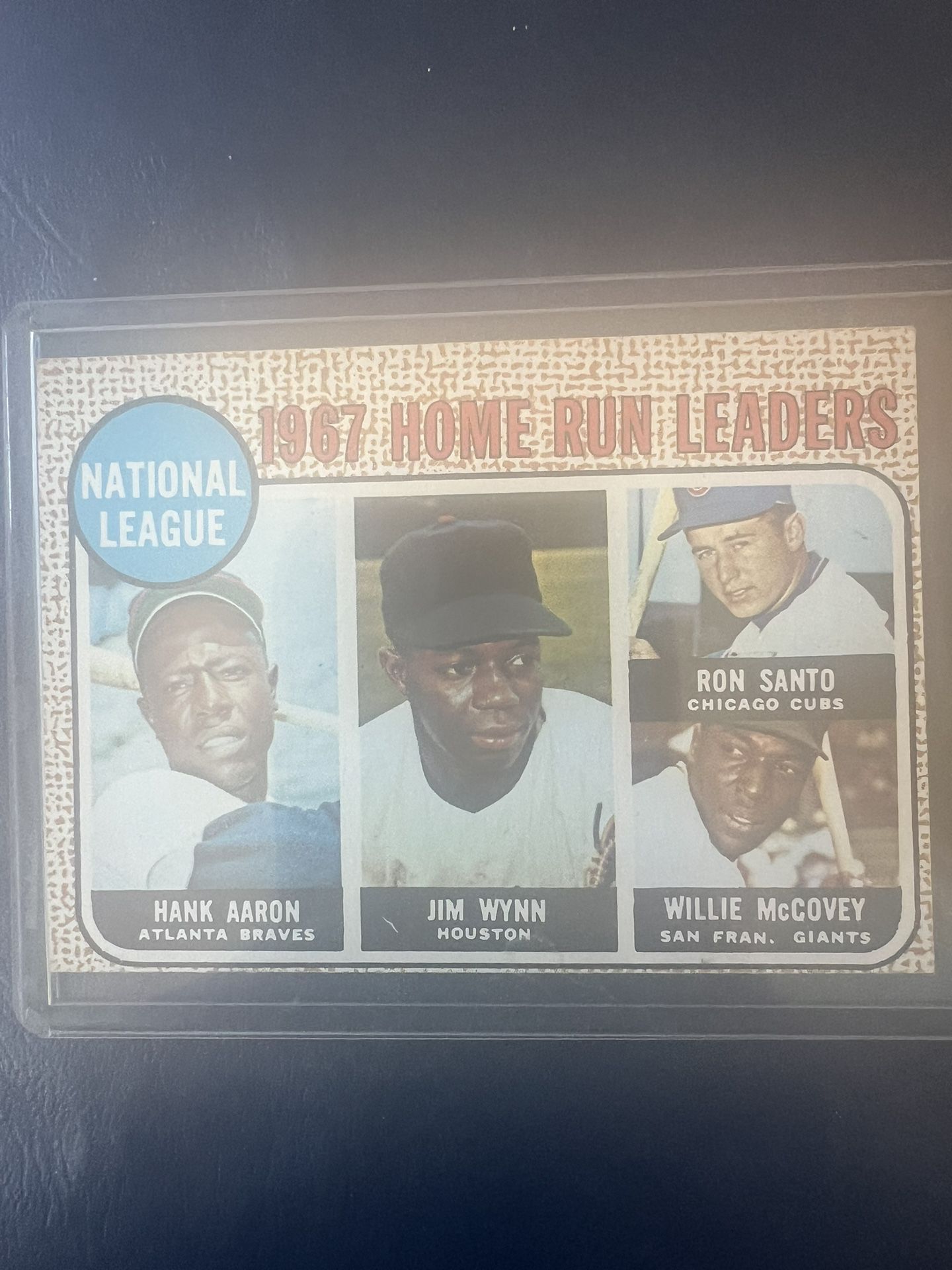 1968 Topps Baseball Home Run Leaders NL Hank Aaron