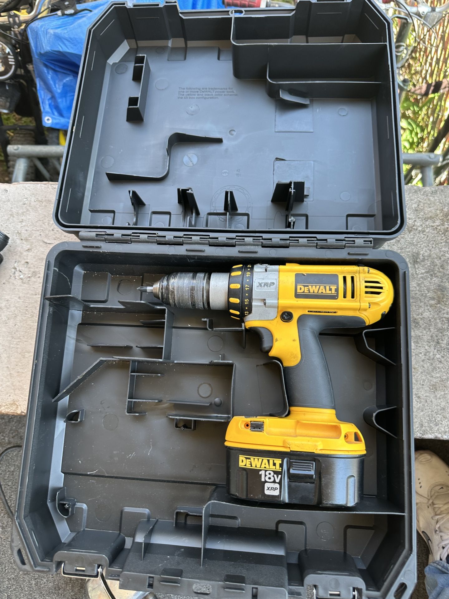 Heavy duty DeWalt drill with case - no charger. Trades welcome