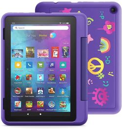*USED* Amazon - Fire 10 Kids Pro (PURPLE)– 10.1” Tablet 32 GB – ages 6+ (2021) with Wi-Fi - Doodle