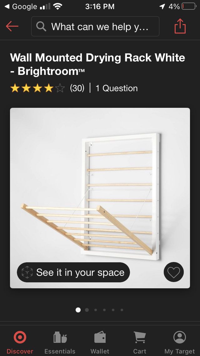 Target Brightroom Wall Mounted Drying Rack