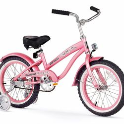 16” Training Wheels Girls Kids Bike Pink