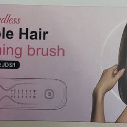 Bopcal Cordless Straightening Brush Pink Adjustable Heat Attachments Model JDS1
