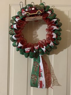 Red and Green Red truck wreath