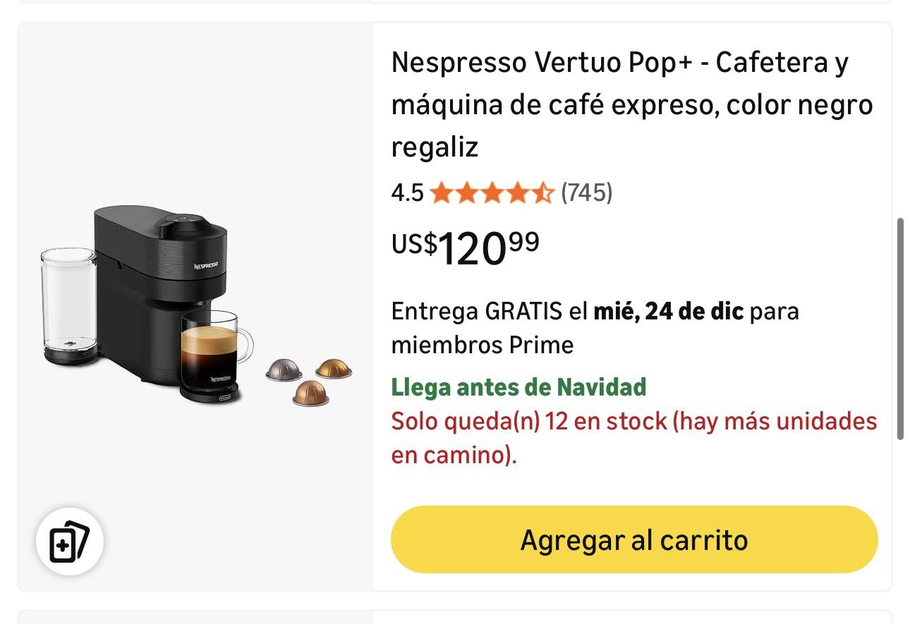 Nespresso Vertuo Pop+ / Cafetera/ Coffee Maker