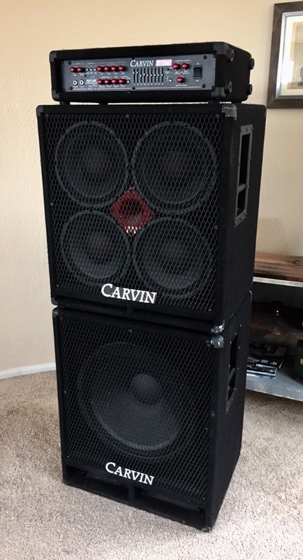 Carvin Red Line 1000 Watt Bass Amp w/ 4x10s and 1x18 for Sale in ...