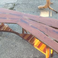 Handmade Epoxy Cedar Tables
