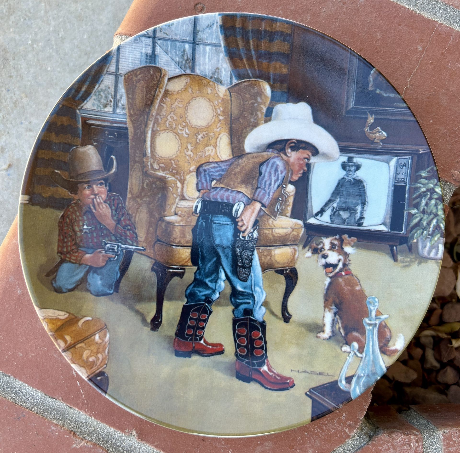 Cowboy Capers Collectable Plate