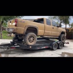 18’ Car Diamond Steel Car Hauler Heavy Duty Winch 