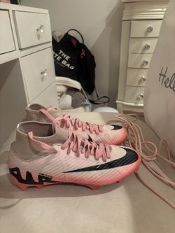 pink soccer cleats