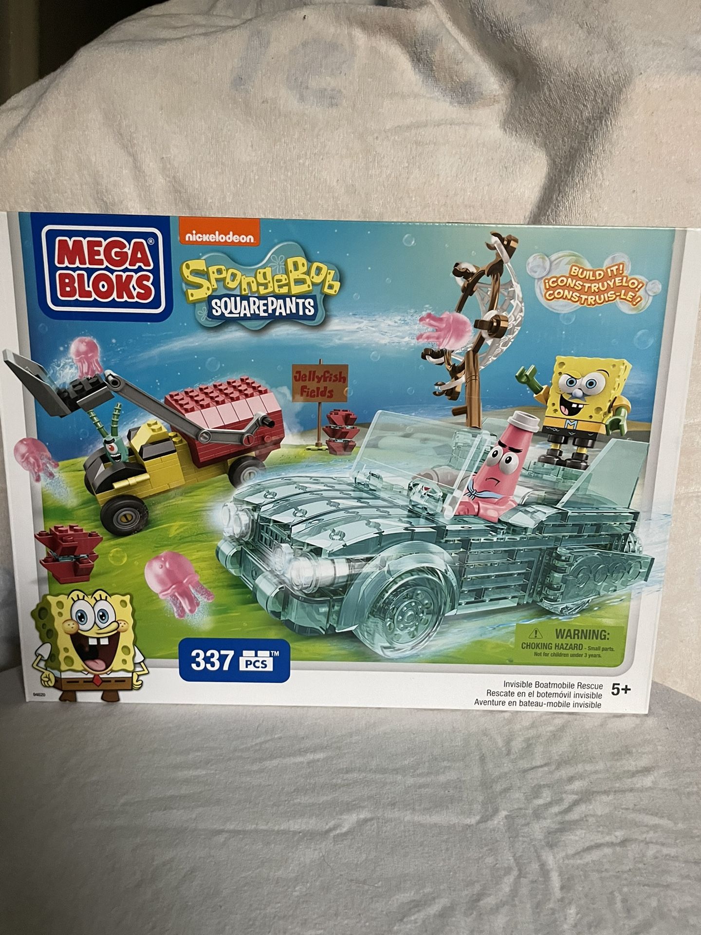 Nickelodeon Mega Bloks SpongeBob Invisible Boatmobile Rescue | Brand New!