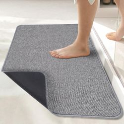New Bath Mat,Ultra Thin Bathroom Rugs,Rubber Bath Mats for Bathroom,No Slip Bath Rugs,Quick Dry,Machine Washable,Low Pile,Absorbent,Shower Outside,Sin