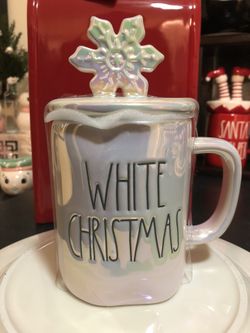 Rae Dunn White Christmas Mug Topper