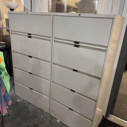 Steelcase 5 Drawer Lateral Locking File Cabinets– Commercial Office – (set or individual)