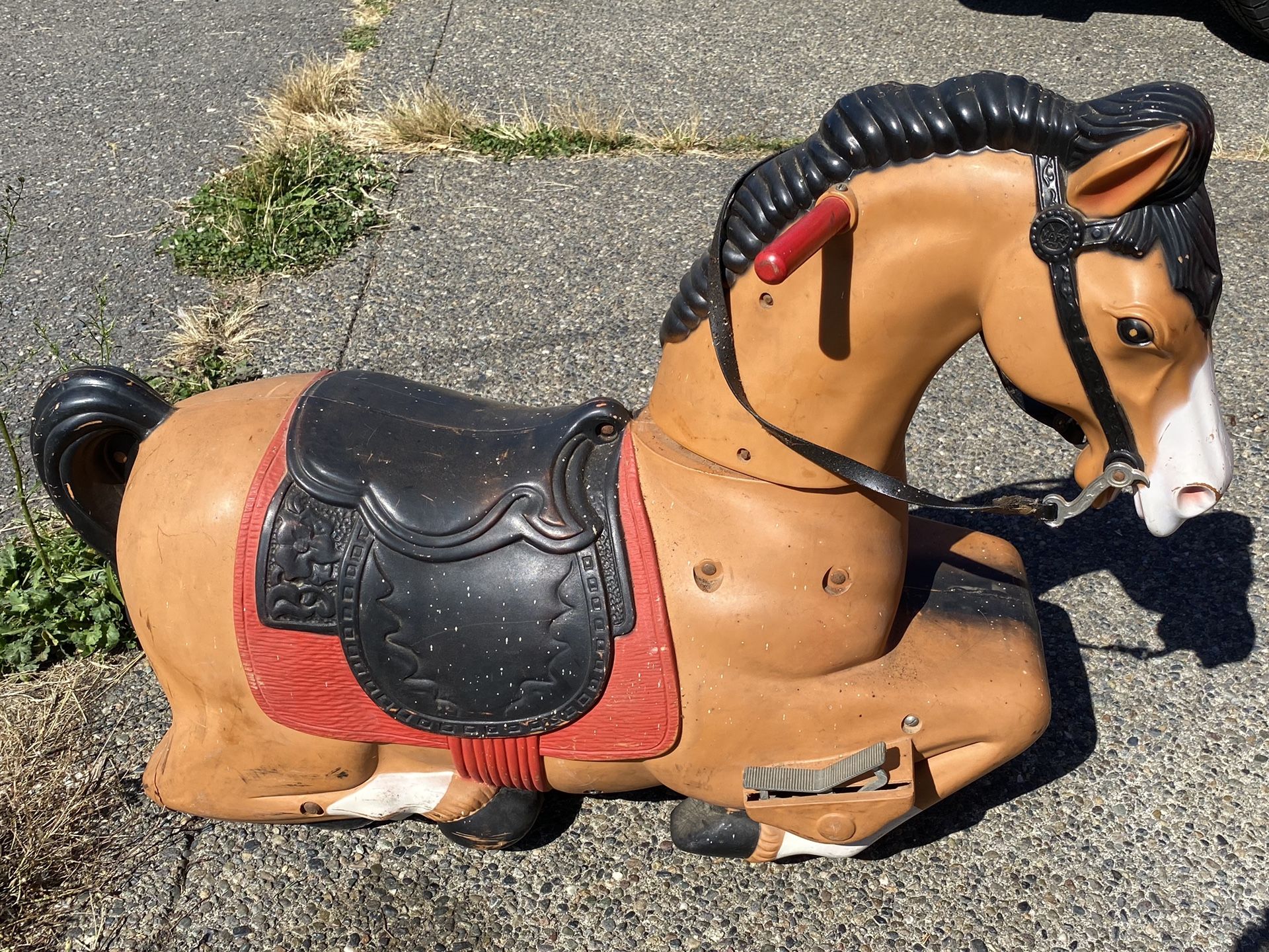 Vintage 1960's Vintage Marx Tony The Pony Battery Powered Ride On Horse