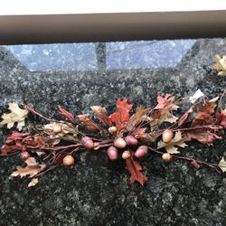 One Sided Acorn Autumn Fall garland swag decor
