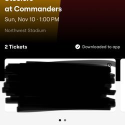 Commanders Vs Steelers Tickets 