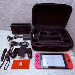 Nintendo Switch 32GB Console Bundle with Charging Dock, Case Cables and Accessories