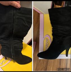 Boots black suede