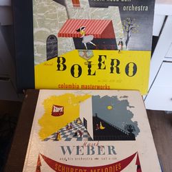 Two Albums - Ravel Bolero, Schubert Melodies - 6x Shellac 78rpm Records!