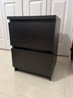 IKEA Black 2 Drawer Night Stand Good condition