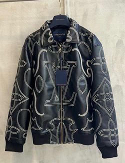 Louis Vuitton Monogram Leather Bomber Jacket