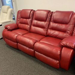 Vacherie Red Recliner Sofa Couch Same Day Delivery Ashley Furniture