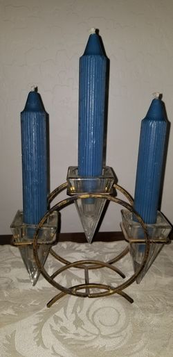 Trinity Candles & Glass Holder - $10